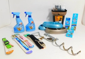 lot 10 image: Pooper Scooper, Animal Dishes, Collars, Flea and Tick Spray, And More