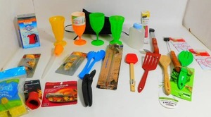 lot 39 image: 12 Inch Stainless Steel Meat Thermometer-Spatulas-Pancake Turners-Goblets-Turkey Lacers-Etc.