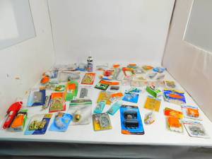 lot 47 image: Window Vents Locks-Flag Pole Holder-Shelf Anchor Clips-White Simple Seal-Swag Hooks, Etc.