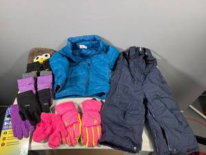 lot 94 image: Lot of Kids Winter Wear Including Jacket, Snow Pants, and Gloves
