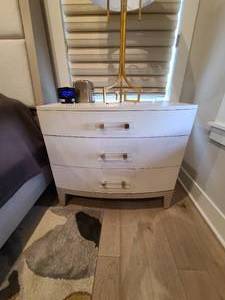 lot 19 image: A pair of Bernhardt Axiom Nightstands.