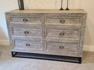 lot 43 image: 6 Drawer Artemis Mango Wood Dresser by Cottage Furnishings.