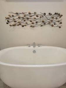 lot 28 image: Metal Wall Art Bronzed Leaves and Tree Branches.