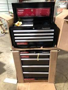 Husky 26 inch 4-Drawer Tool Chest and Cabinet in Black Customer Returns See Pictures