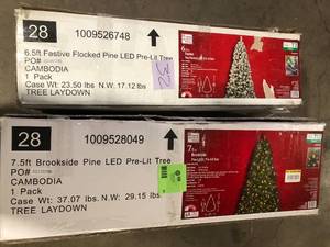 Lot of  Assorted Artificial Christmas Trees Base Missing  Various Models and Conditions Customer Returns See Pictures