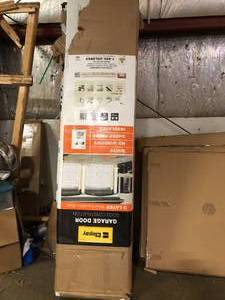 Clopay Classic Steel Short Panel 8 ft x 7 ft Insulated 6.5 R-Value White Garage Door without Windows 449 Damaged  Customer Returns See Pictures