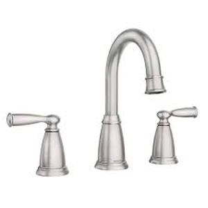 MOEN Banbury 8 in. Widespread Double Handle High-Arc Bathroom Faucet in Spot Resist Brushed Nickel (Valve Included)    Customer Returns See Pictures