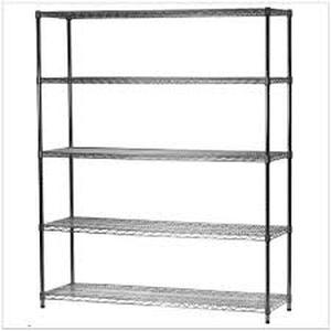 HDX 5-Tier Commercial Grade Heavy Duty Steel Wire Shelving Unit in ChromeMax (60 in. W x 72 in. H x 18 in. D)  Customer Returns See Pictures