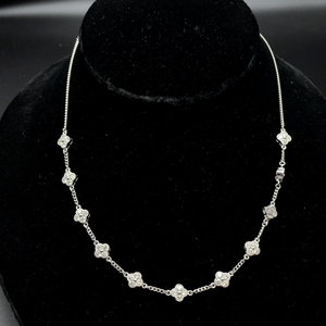 NEW 3.12 Carat Diamond Flower Station Necklace $3,299 Retail