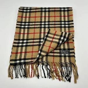 Burberrys of London Camel Check Lambswool Scarf