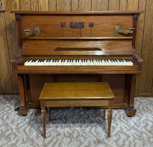 lot 1 image: Vintage Klimes Upright Piano
