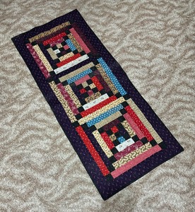 lot 99 image: Vibrant Hand Crafted Quilted Tapestry by Stella Marie