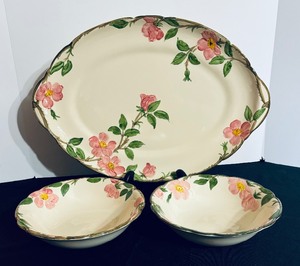 lot 175C image: Vintage Franciscan Desert Rose Serving Platter and Bowls
