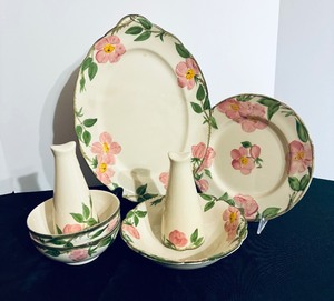 lot 210C image: Vintage Franciscan Desert Rose Serving Pieces