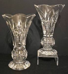 lot 124 image: Pair of Lead Crystal Vases