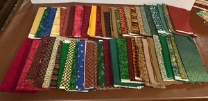 lot 237 image: Large Collection of Quilting Fabric  Quilting Fabric Squares