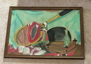 lot 247 image: Original Chalk Drawing by Stella Marie Adam
