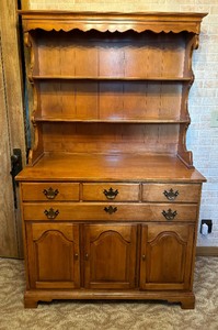 lot 19 image: Hartford House Solid Rock Maple Hutch Cabinet