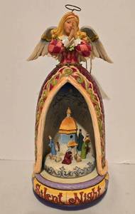 lot 298 image: New in Box Musical Jim Shore Silent Night Figure