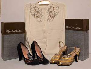 lot 386 image: Lovely Vintage Shoes & Sweater Options