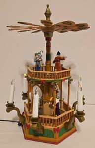 lot 435 image: Lighted Musical Motion Christmas Carol Windmill