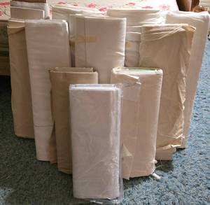 lot 454 image: Large Selection of Neutral Fabric Bolts