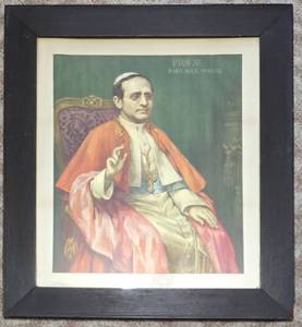 lot 455 image: Framed Print of Pope PIUS XI