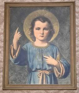 lot 458 image: Lord Jesus Christ Religious Portrait Print