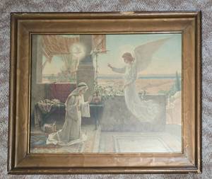 lot 492 image: Vintage Annunciation Framed Print