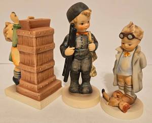 lot 498 image: Vintage Hummel Figurine Little Thrifty, Vintage Hummel Figurine The Doll Doctor and Hummel Figurine Chimney Sweep