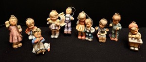 lot 510 image: Vintage Hummel Ornaments including Sharing Christmas Sweets, The Best Gift, Letter To Santa and More