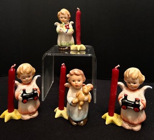 lot 513 image: Vintage Hummel Figurines Candle Holders