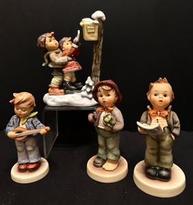 lot 518 image: Vintage Hummel Figurines including Sending Seasons Greetings and More
