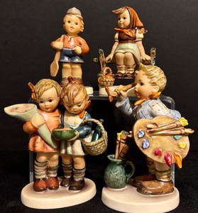 lot 67A image: Four Adorable Hummel Figurines Including First Mate, Clear as a Bell and More