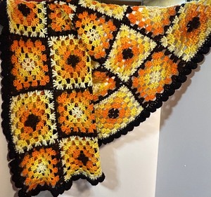 lot 553 image: Vintage Handmade Afghan