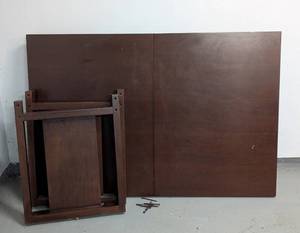 lot 105 image: Espresso Wood Dining Table