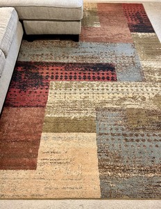 lot 82 image: Large Modern Geometric Area Rug