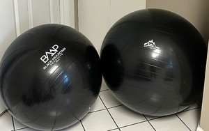 lot 83 image: Two Large Stability Exercise Gym Balls 65cm