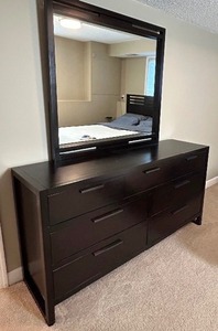 lot 47 image: Macys Dresser with Mirror  Casana Noir Tahoe Dresser with Mirror