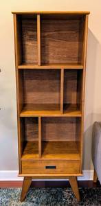 lot 6 image: Draper Mid Century Style Wood Bookcase