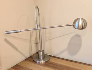 lot 35 image: Randall Brushed Nickel Orbiting Table Lamp