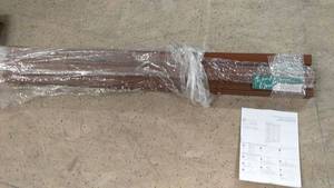 lot 41 image: 2 Inch Cordless Faux Wood Blinds with Installation Instructions
