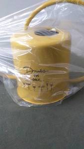 lot 108 image: Unopened Yellow Beverage Cooler with Drinks on Me Design
