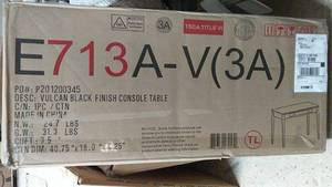 lot 5 image: Black Finish Console Table (Model E713A-V3A)