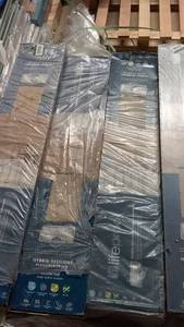 lot 145 image: Lot of 6 LifeProof Hybrid Resilient Plank Flooring Boxes - Stratton Oak
