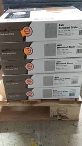 lot 146 image: Set of 5 Boxes of TrafficMASTER Ash Blended Slate Peel and Stick Tiles 12 x 12 in