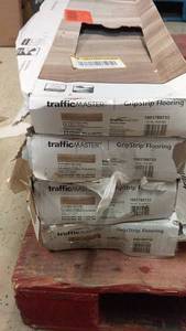 lot 159 image: 3 and 1 Partial (5 Planks) Cases of TrafficMASTER GripStrip Flooring - 16 Planks Each