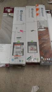 lot 162 image: Lot of 5 Vinyl Plank Flooring Boxes - Waterproof, Scratch Resistant