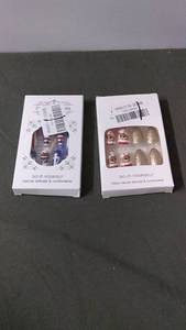 lot 183 image: Set of 2 DIY Nail Art Kits - 34 Total Pieces