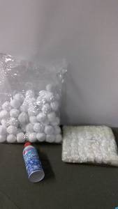lot 217 image: Set of 60 Palonu Artificial Snowballs with Instant Snow Spray